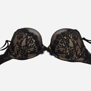 Victoria Secret 32B Multiway Multi Option Black Lace And Fishnet